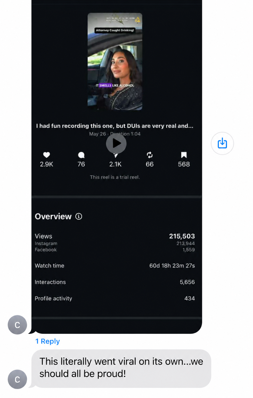Client result