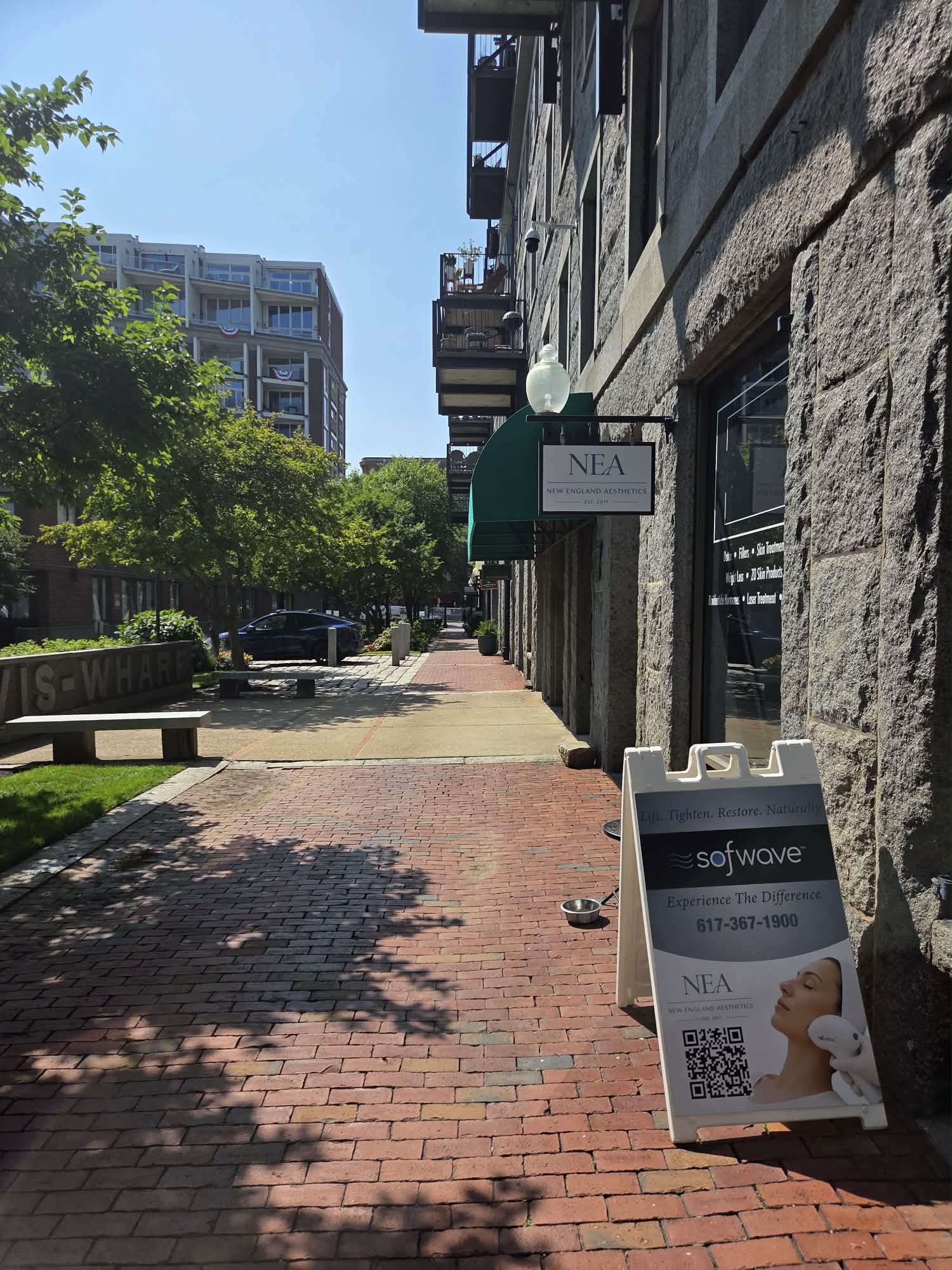 Historic Lewis Wharf Building in Boston