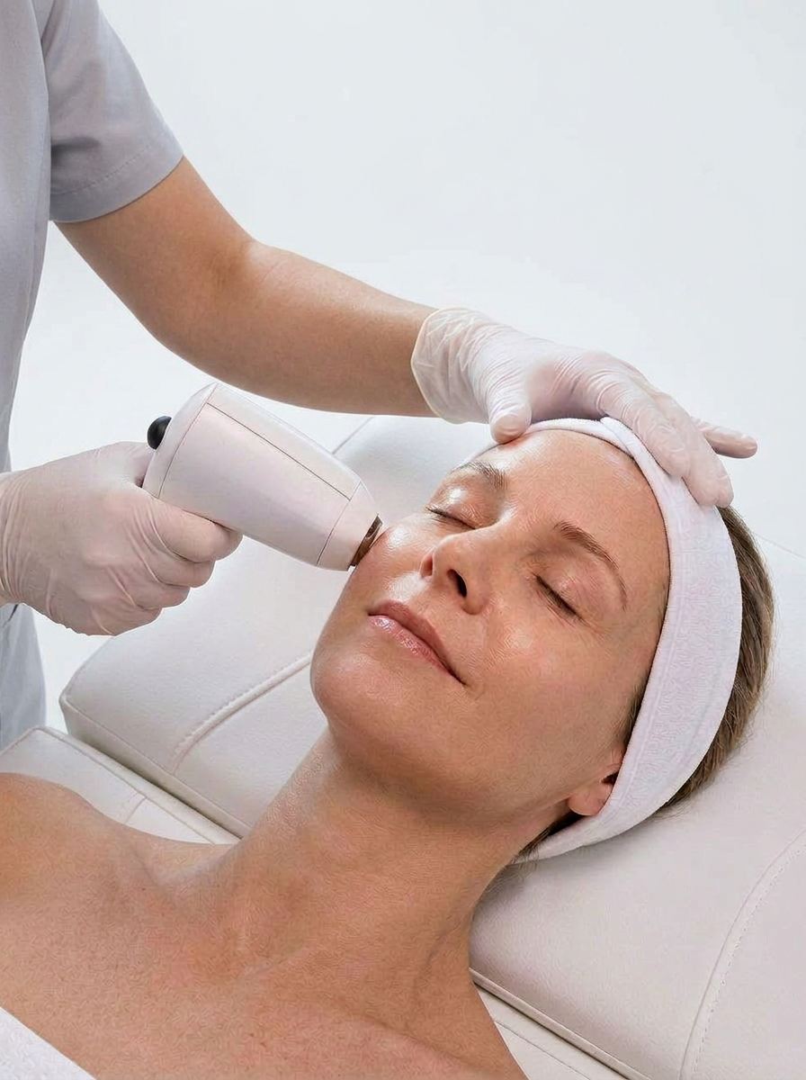Sofwave® ultrasound skin tightening treatment in progress
