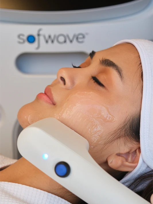 Sofwave® skin tightening results showing firmer, smoother-looking skin