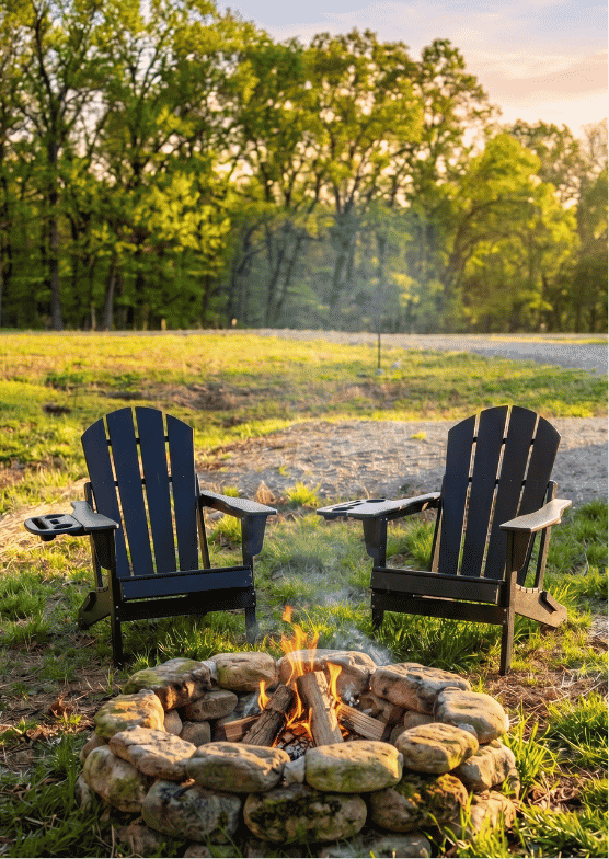 Outdoor Fire Pit + Wood