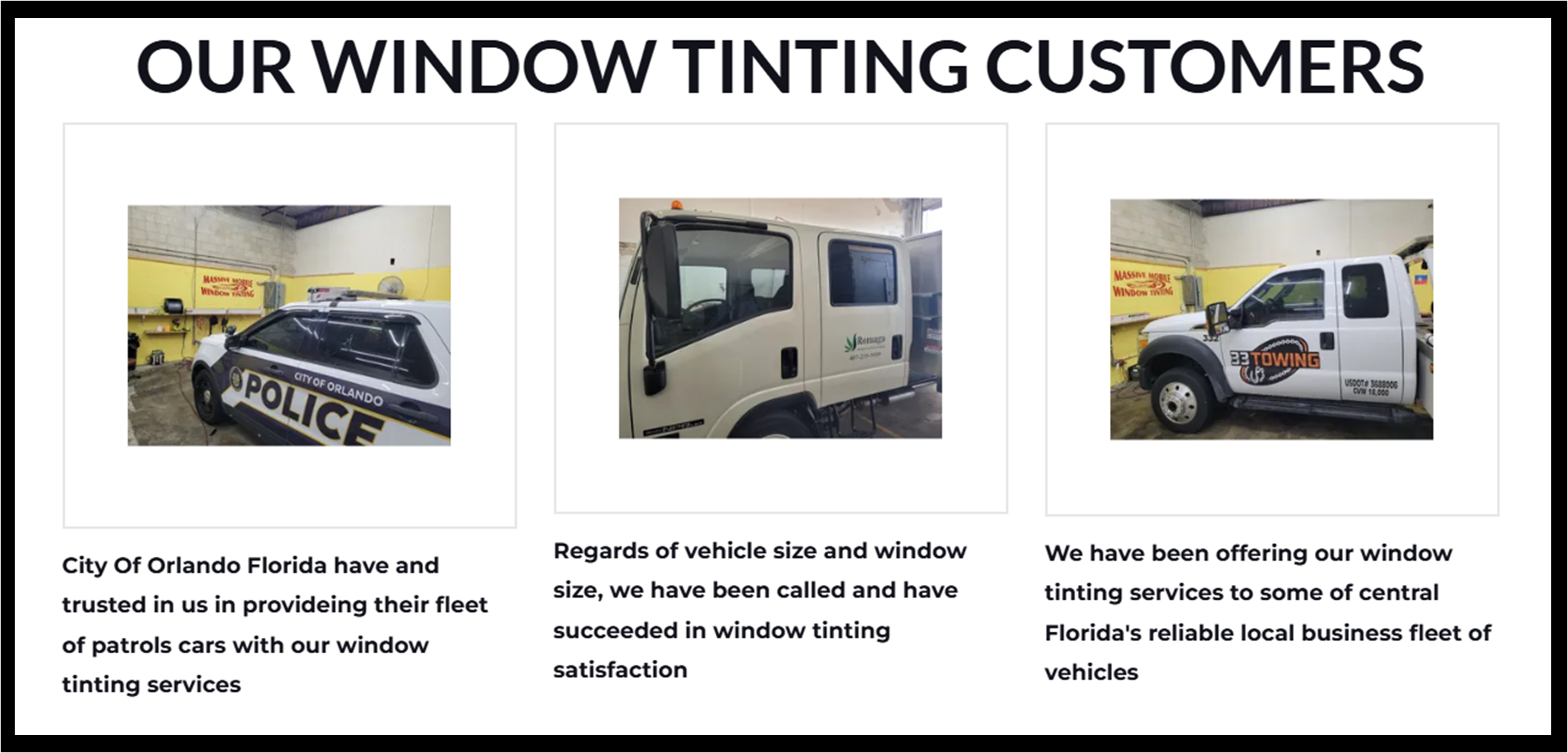 Massive Mobile Window Tinting