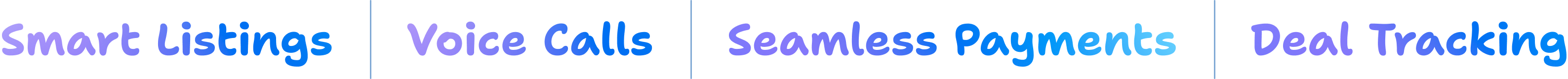 Smart Listings, Voice Calls, Seamless Payments, Deal Tracking
