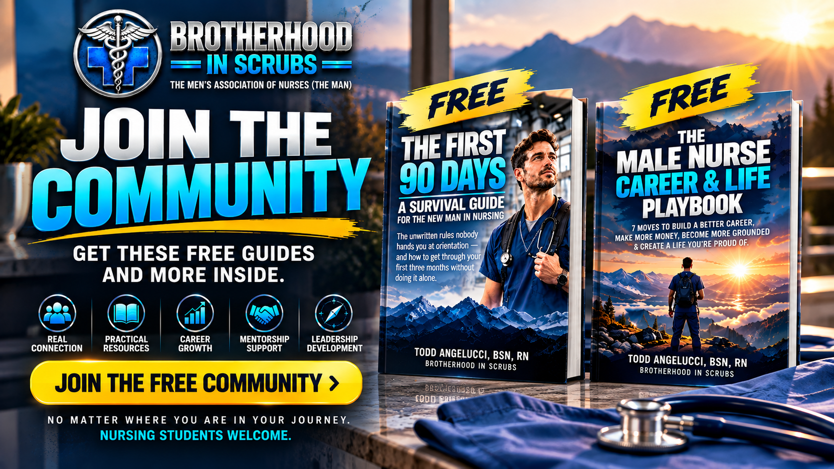 Brotherhood in Scrubs community for men in nursing