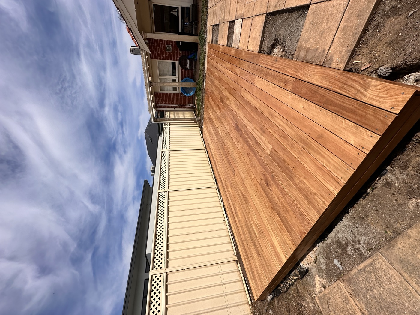 Timber deck by pool