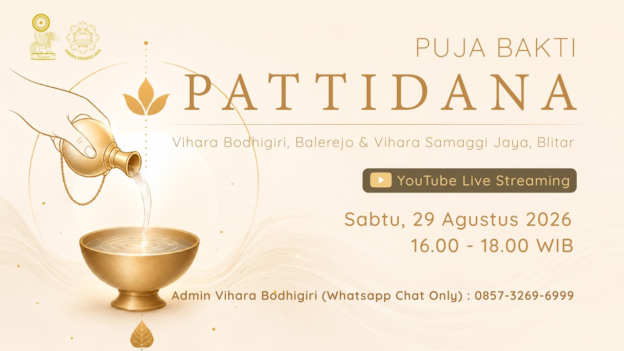 KLIK gambar untuk menyaksikan dokumentasi pelaksanaan upacara Pattidana 2026 di Vihara Bodhigiri