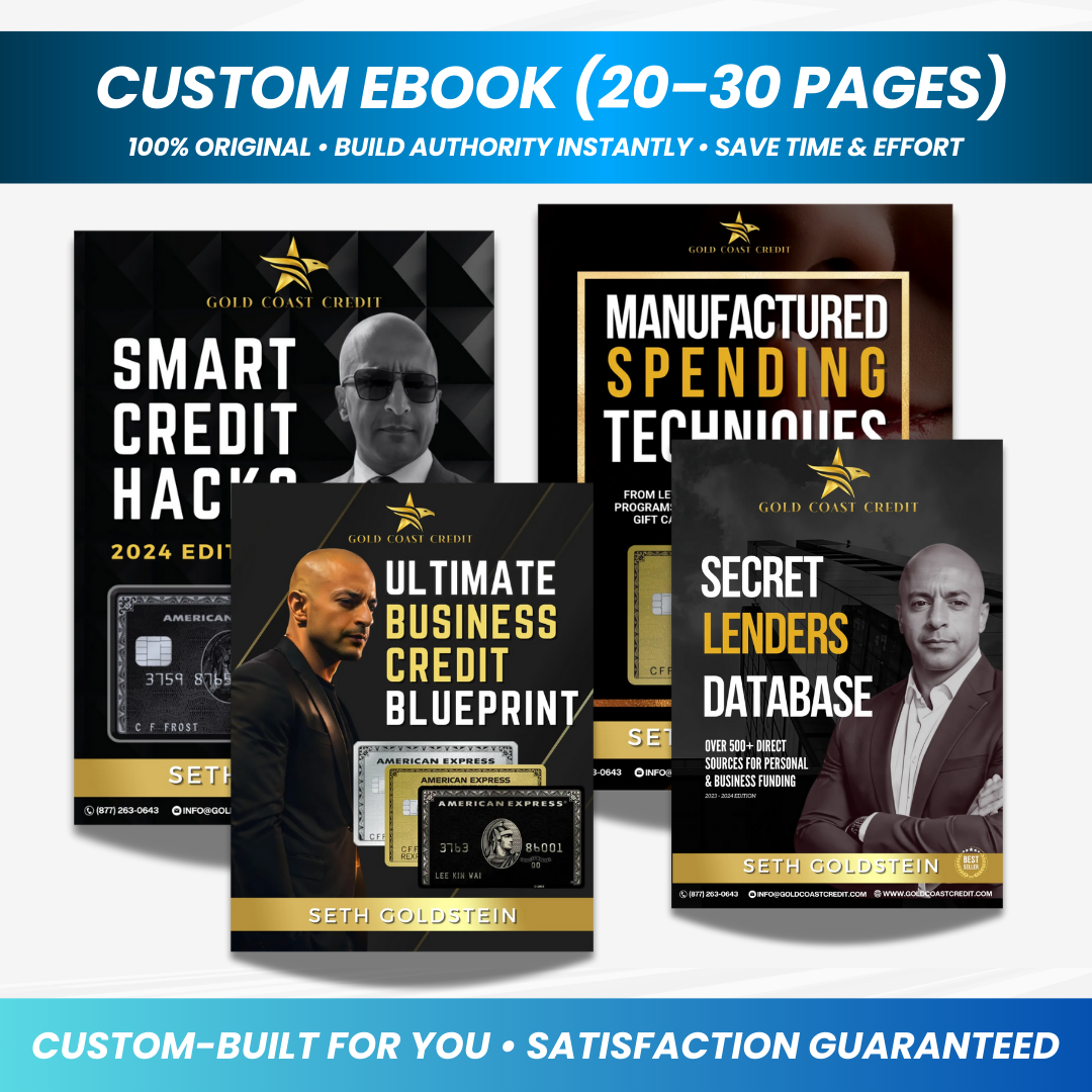 Custom eBook Creation for Credit Businesses | 20–30 Pages