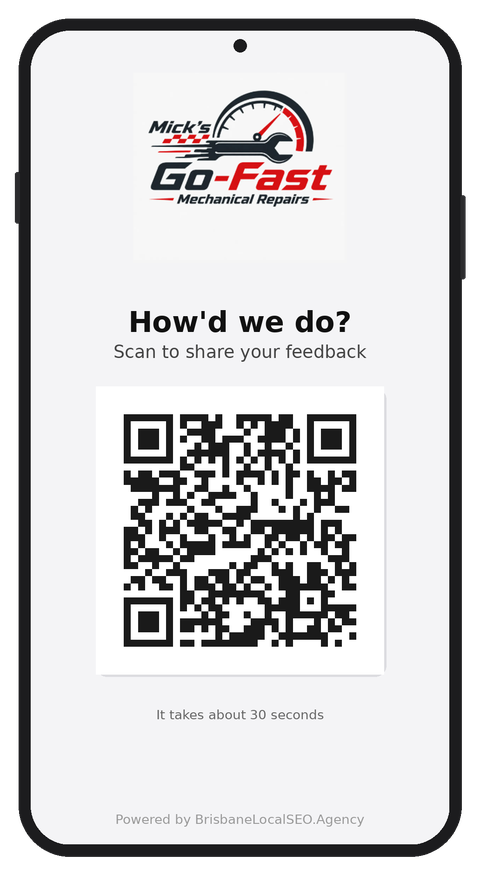 Customer scanning the How'd we do QR code