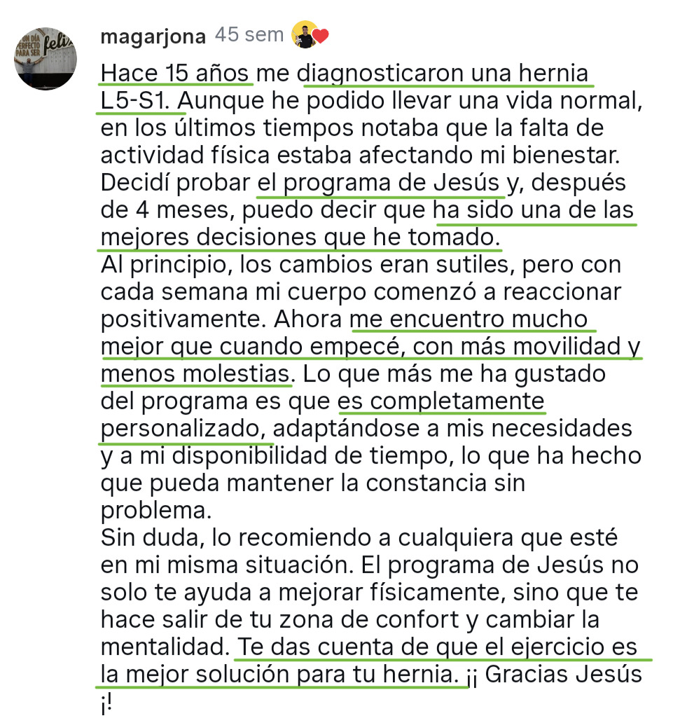 Testimonio de paciente