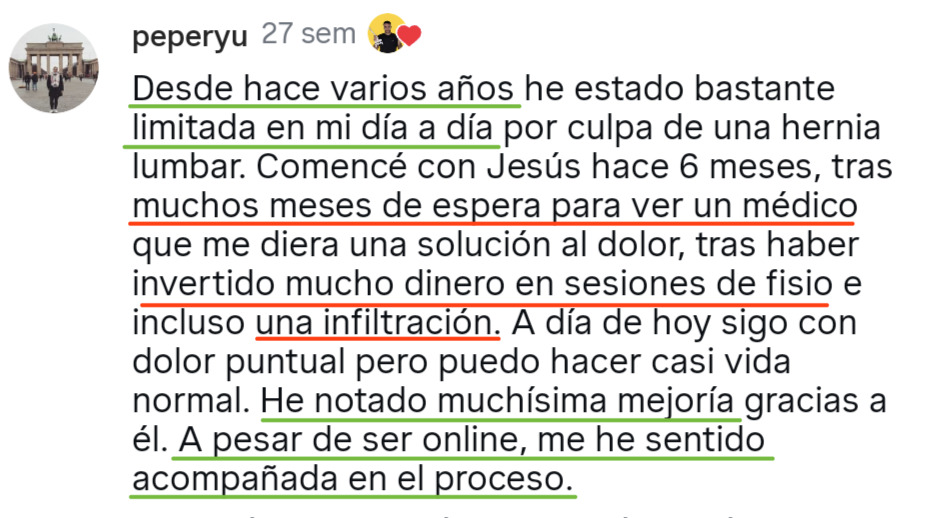 Testimonio de paciente