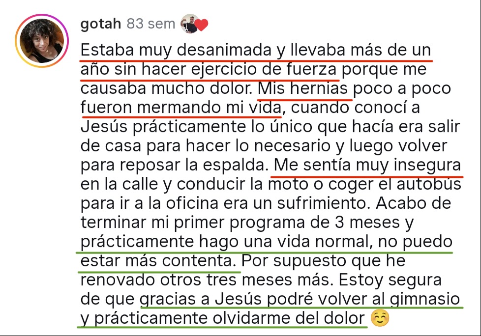 Testimonio de paciente