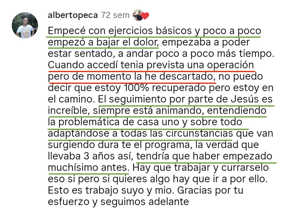 Testimonio de paciente
