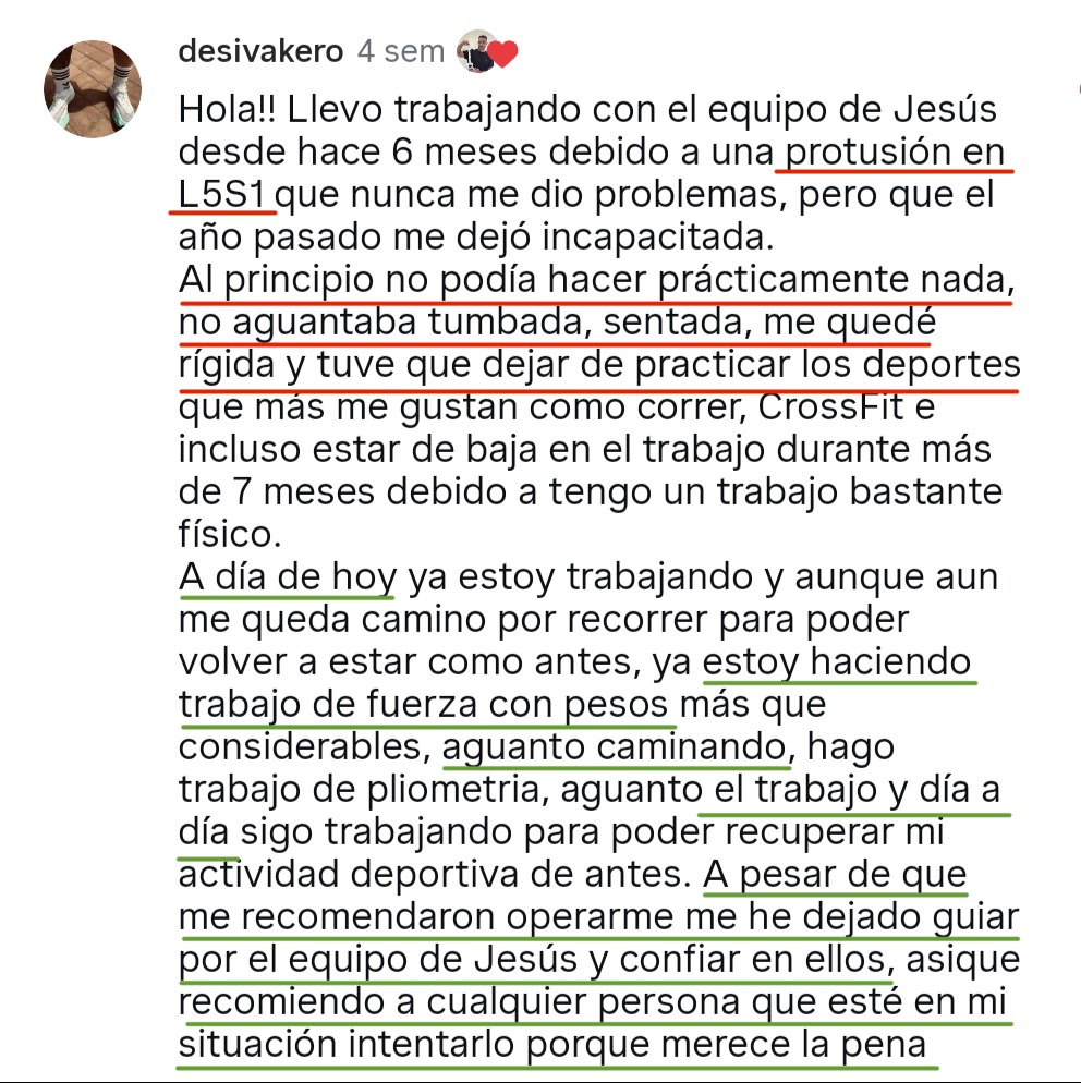 Testimonio de paciente
