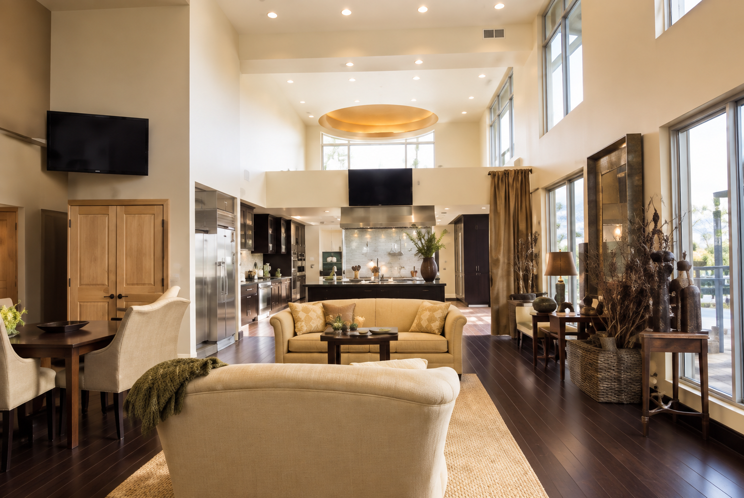 Professionally designed and staged luxury residential interior.