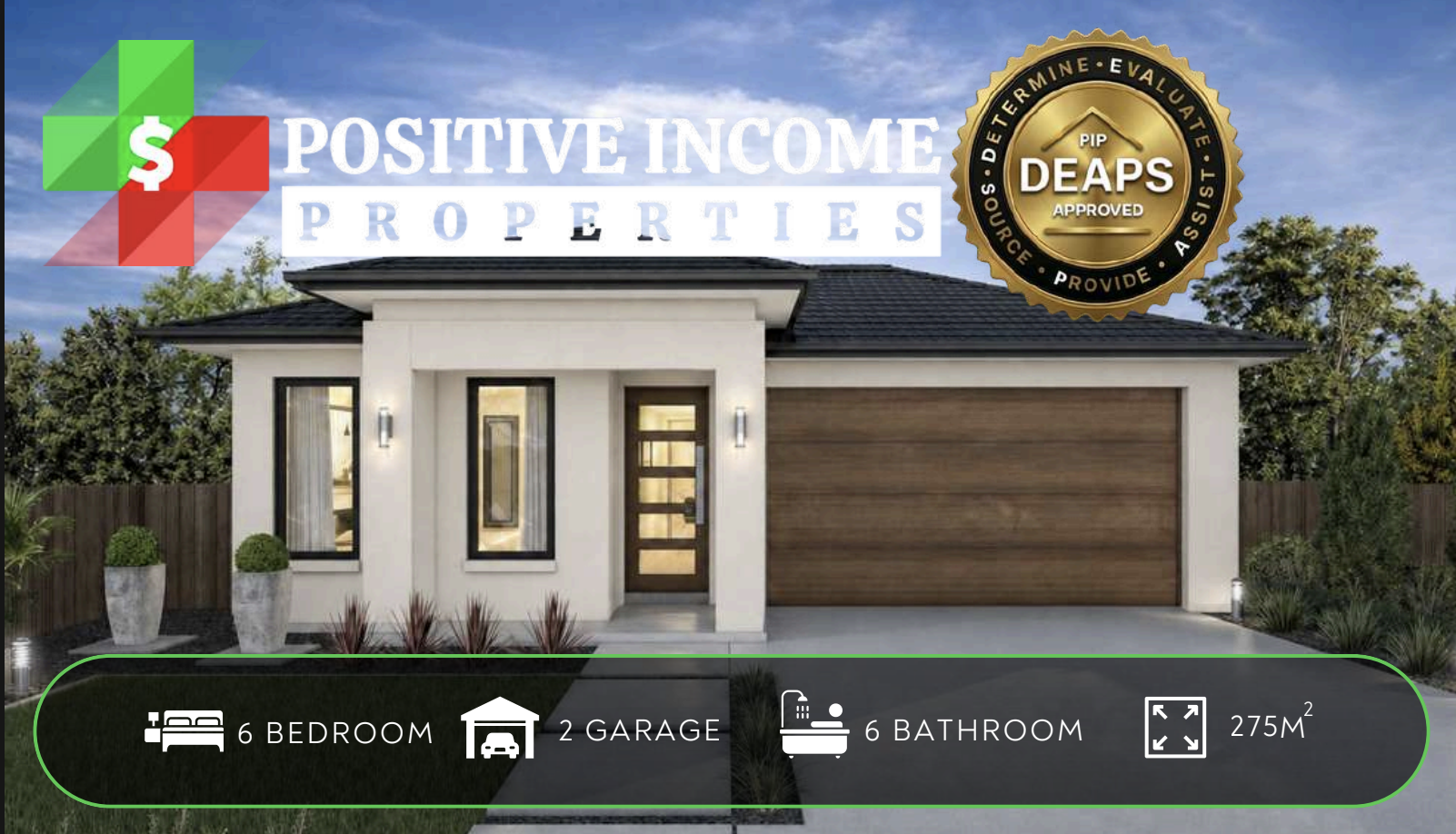 The Prestige Six co-living home at Uptown Estate, Shepparton VIC, 6 bed 6 bath 2 car