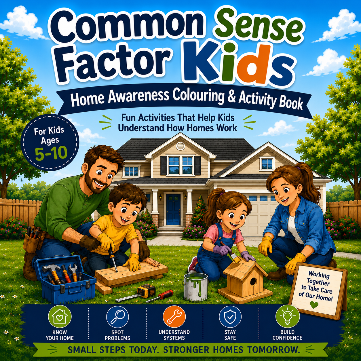 Common Sense Factor Kids Home Awareness Colouring & Activity Book