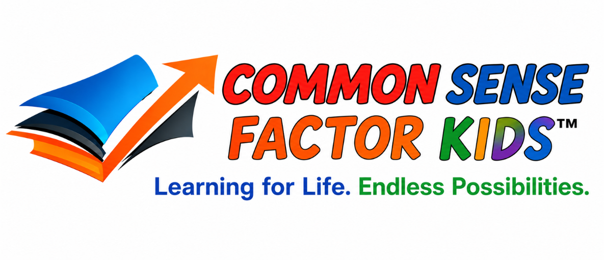 Common Sense Factor Kids free life skills colouring and activity downloads for children ages 5–10