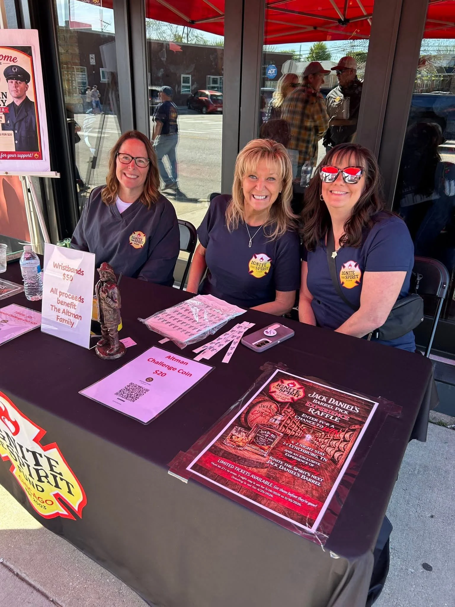 Community members coming to support Firefighter Altman's fundraiser