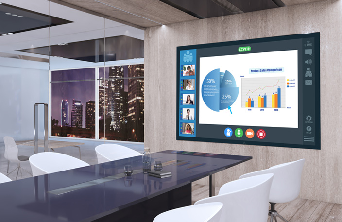 Large-format indoor LED wall screen installed in a luxury home media room