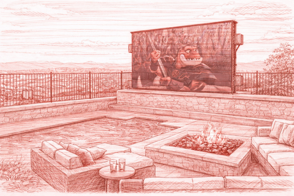 YOLO TV Rise In Ground System Vault Construction Illustration