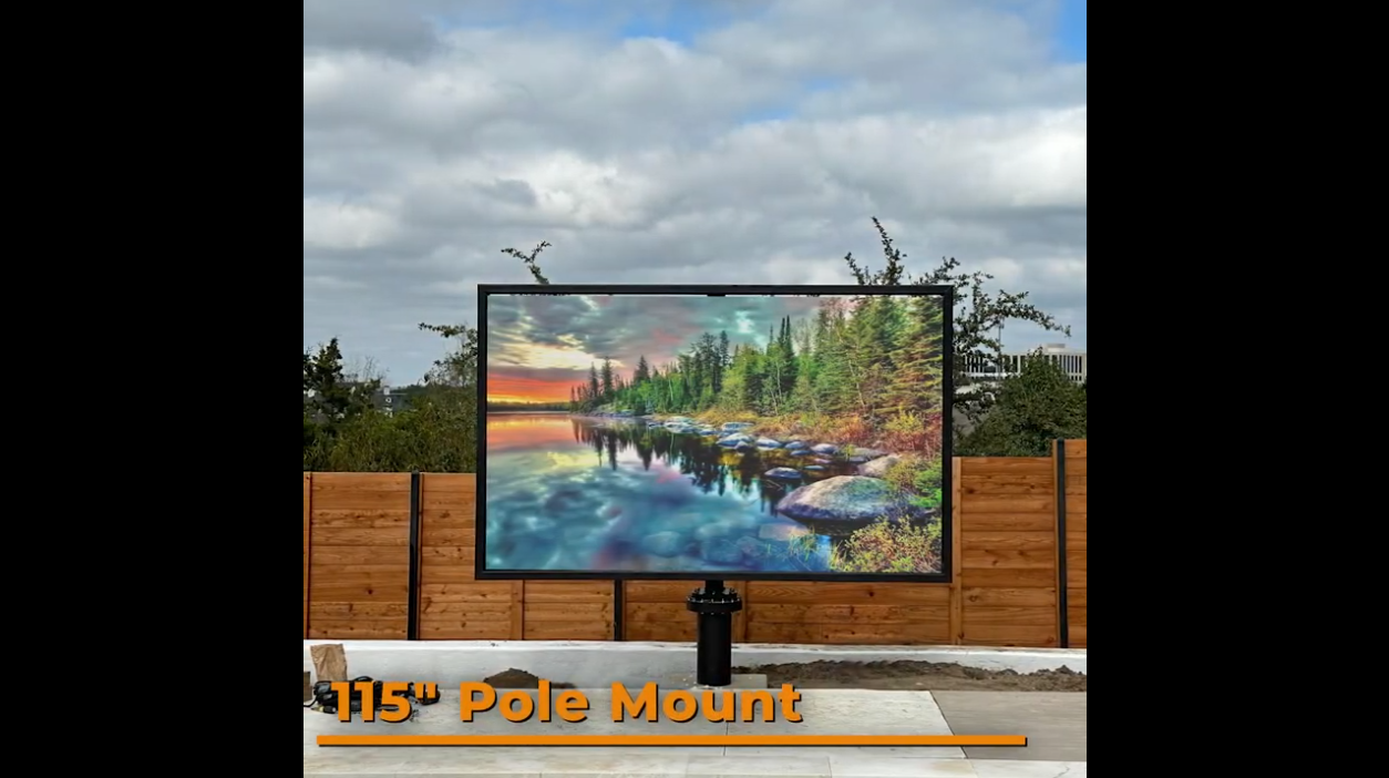 Pole-Mounted Outdoor TV Installation Project