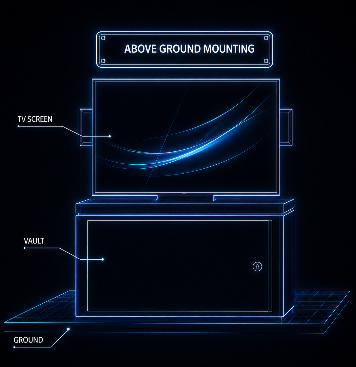 Rise TV Above Ground Mounting Option