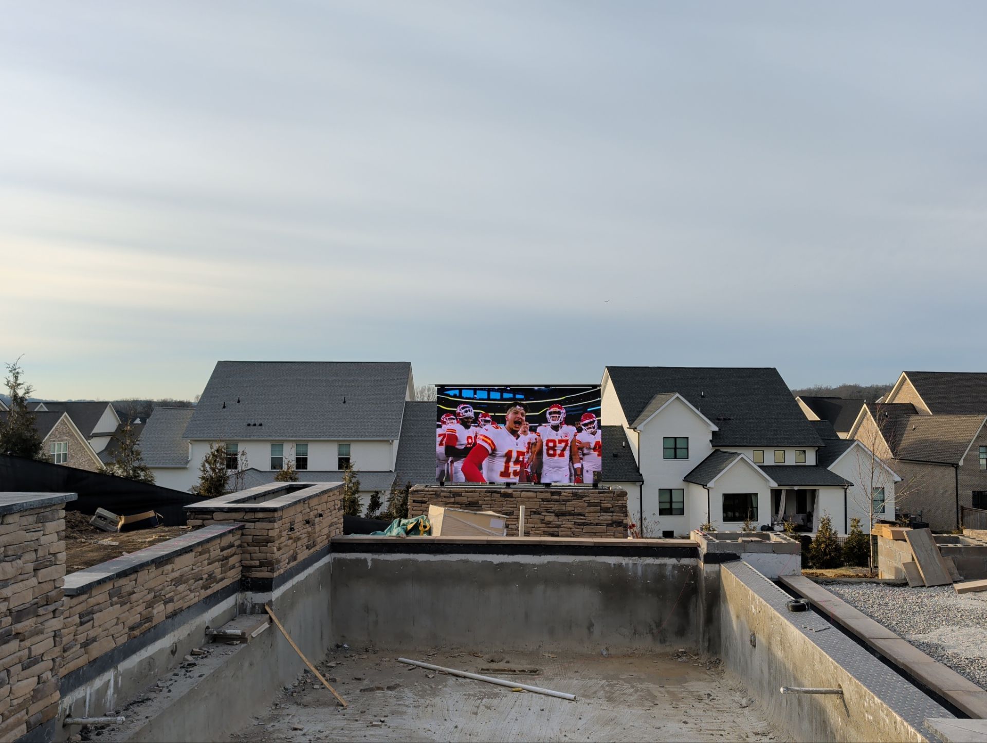 Hidden Outdoor TV That Disappears: 158" Rise™ Installation in Nashville, TN