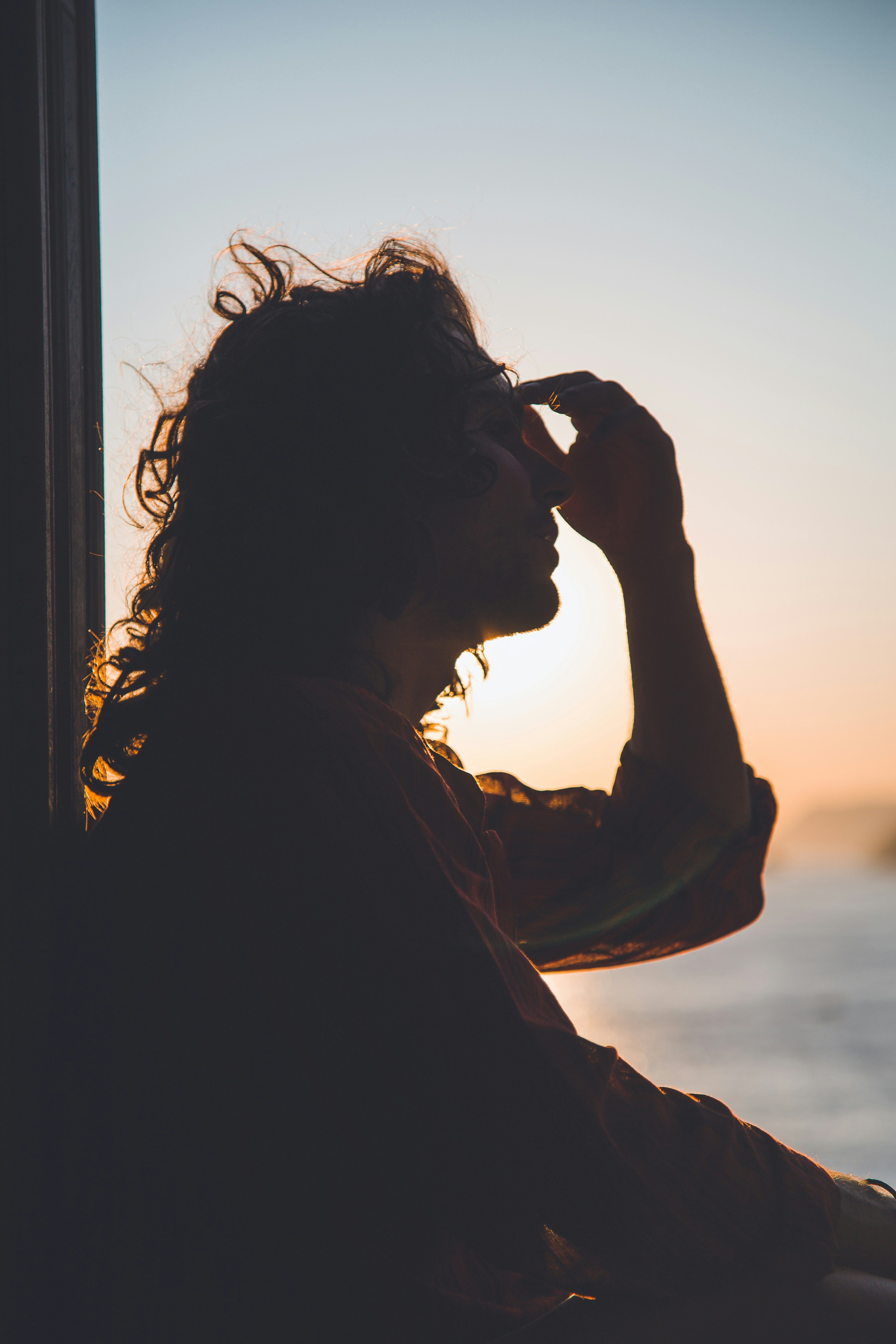 Silhouette of a woman in pain Silhouette of a woman in pain