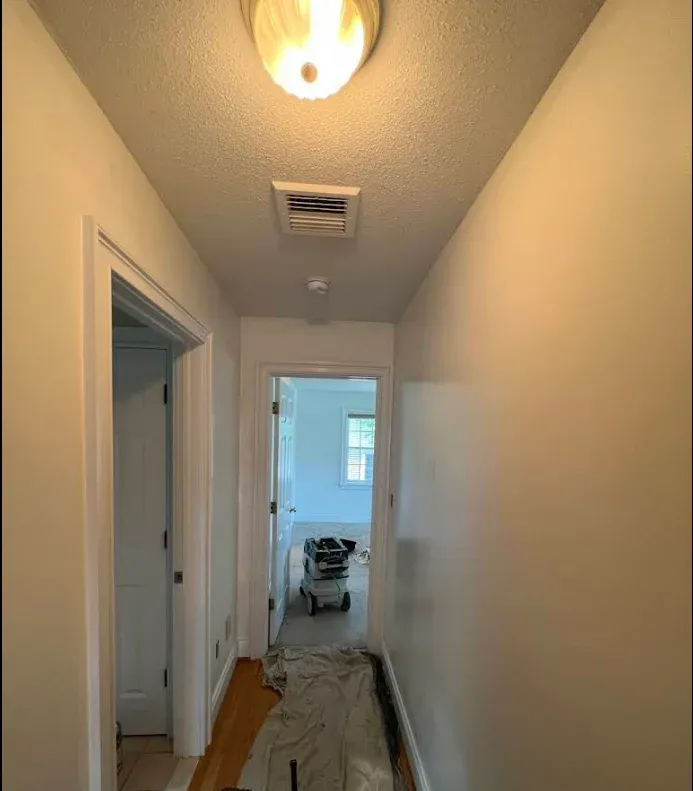 Hallway painting in progress