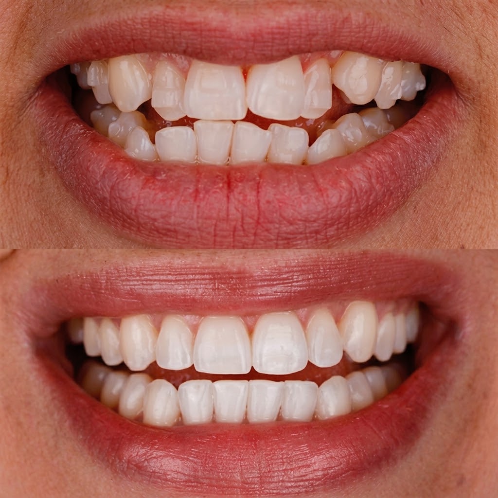 Antes y después ortodoncia invisible 4