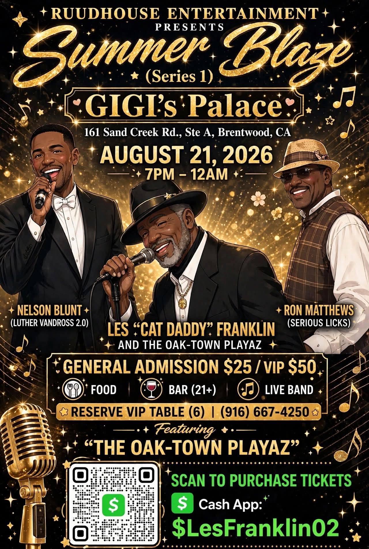 Summer Blaze Series 1 at Gigi's Palace on August 21, 2026