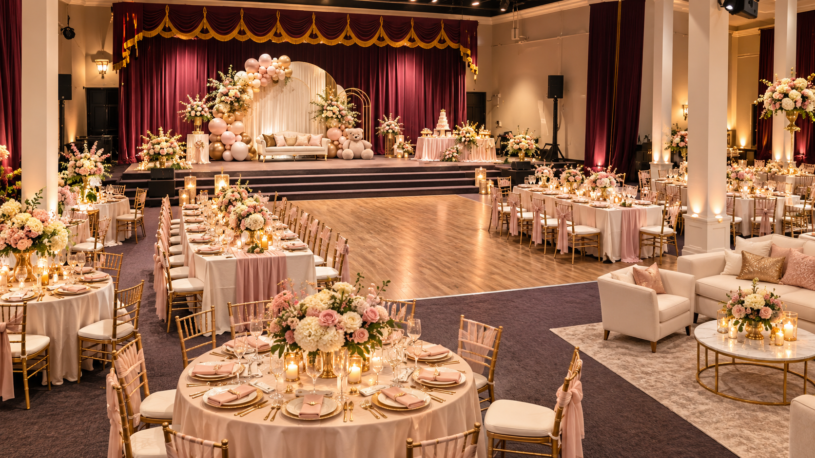 Gigi's Palace imagined for an upscale baby shower