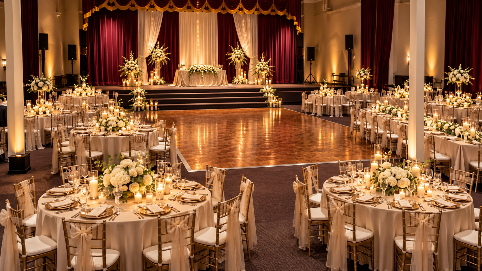 Gigi's Palace imagined as an elegant wedding reception