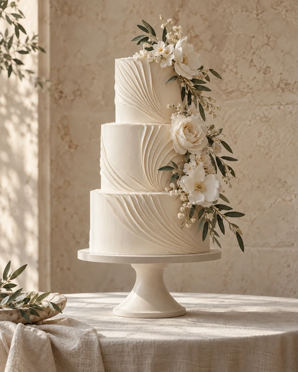 The Ivory Bloom wedding cake concept