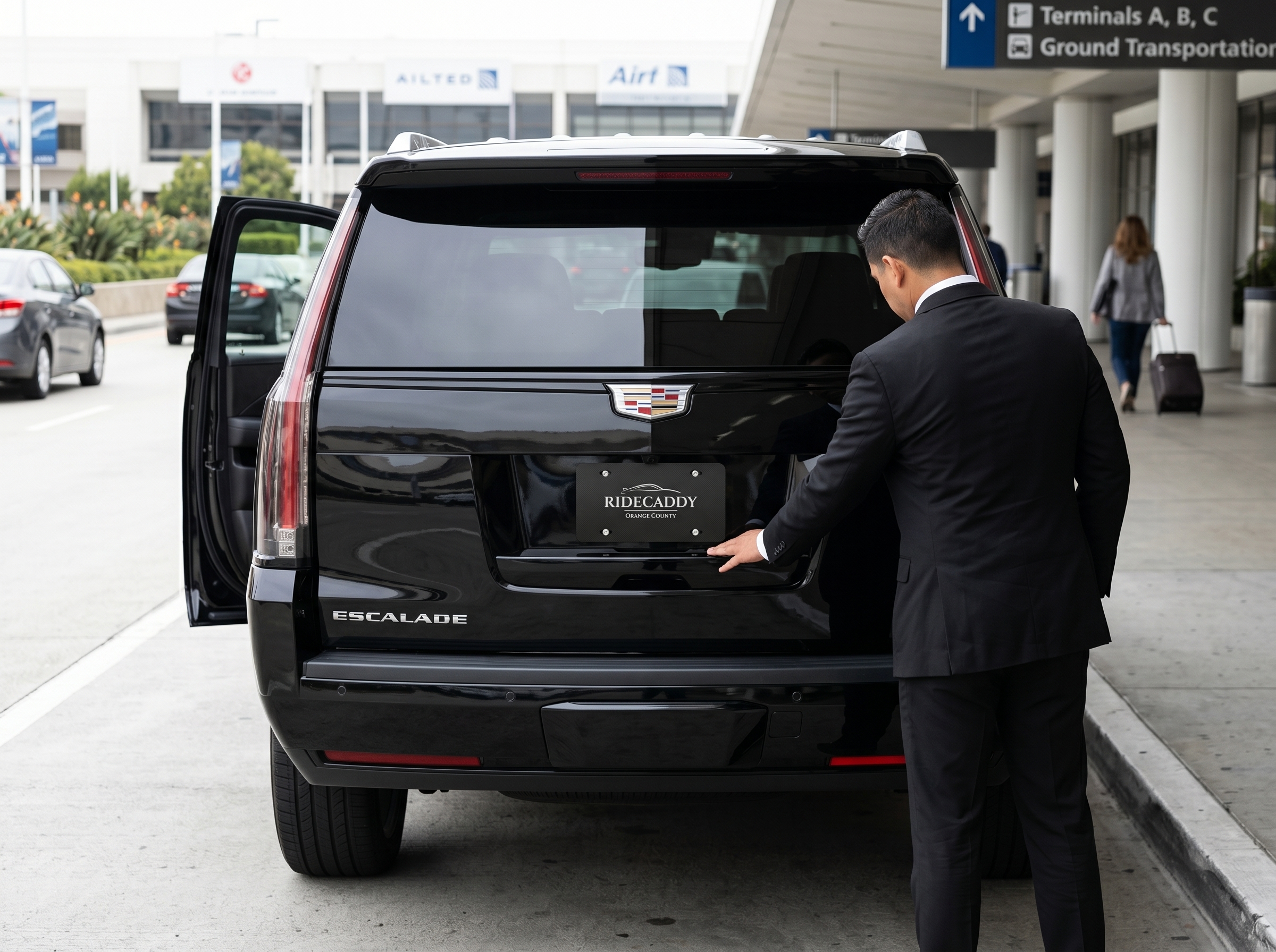 SNA John Wayne Airport private chauffeur transfer Orange County — RideCaddy
