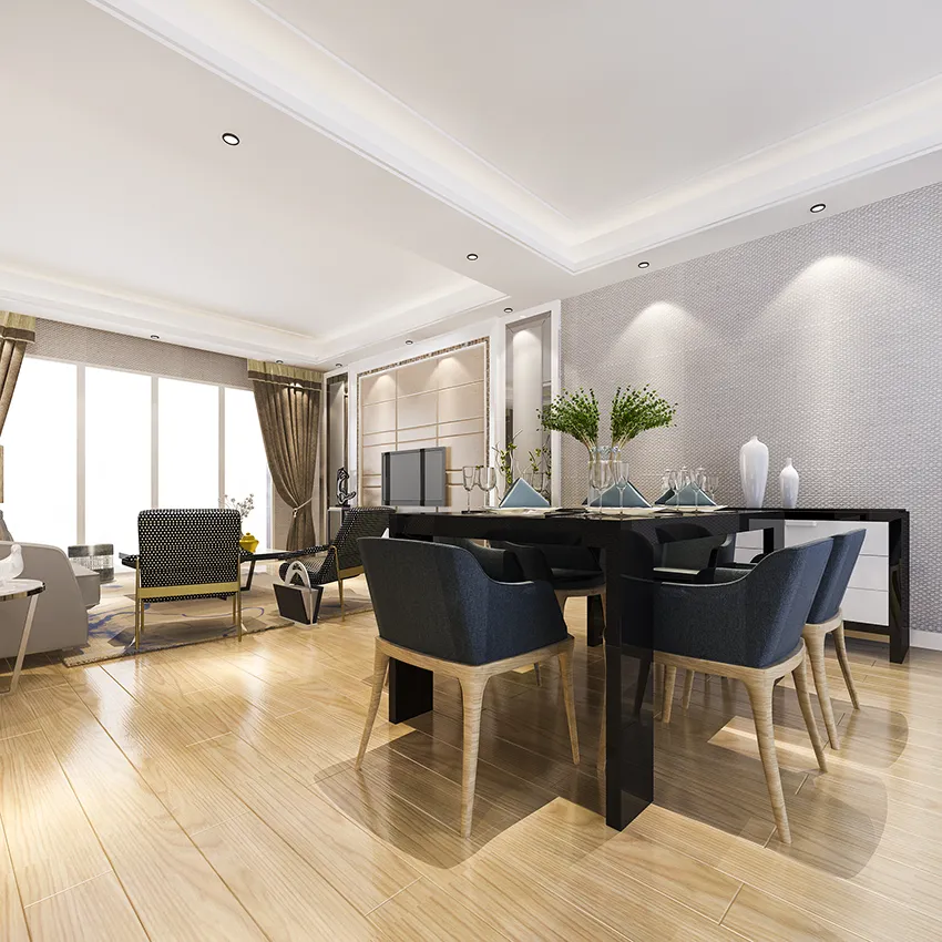 Modern interior with premium hardwood flooring