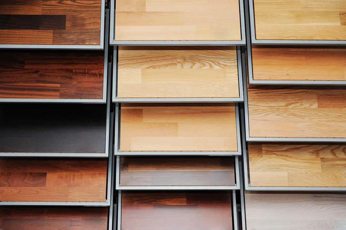 Modern interior with wood flooring