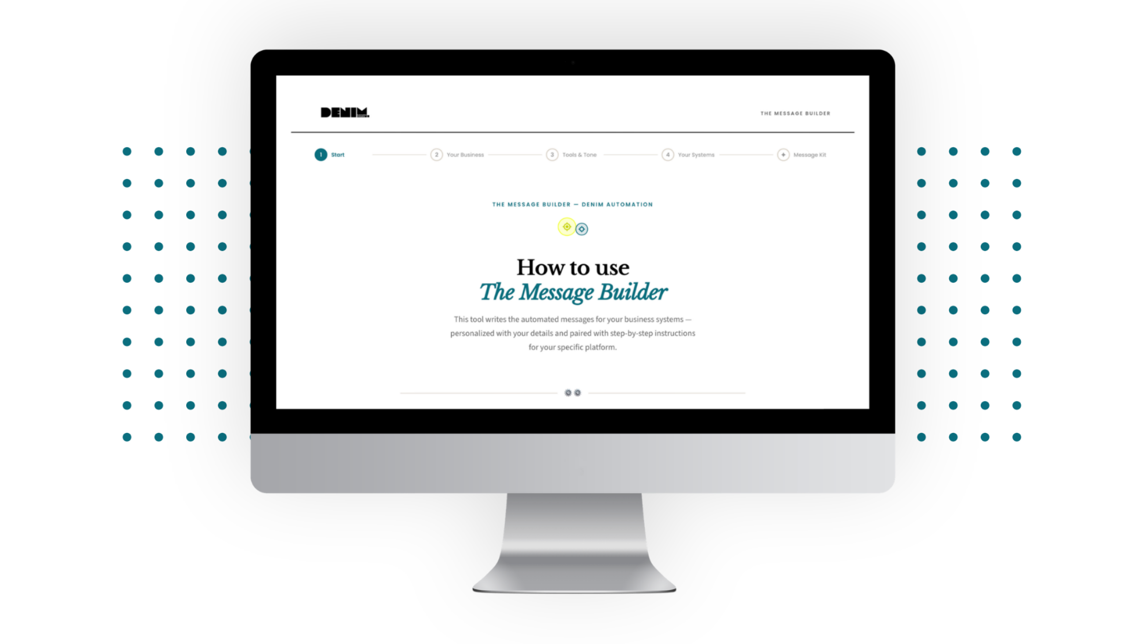 The Essential Message Builder — tool mockup