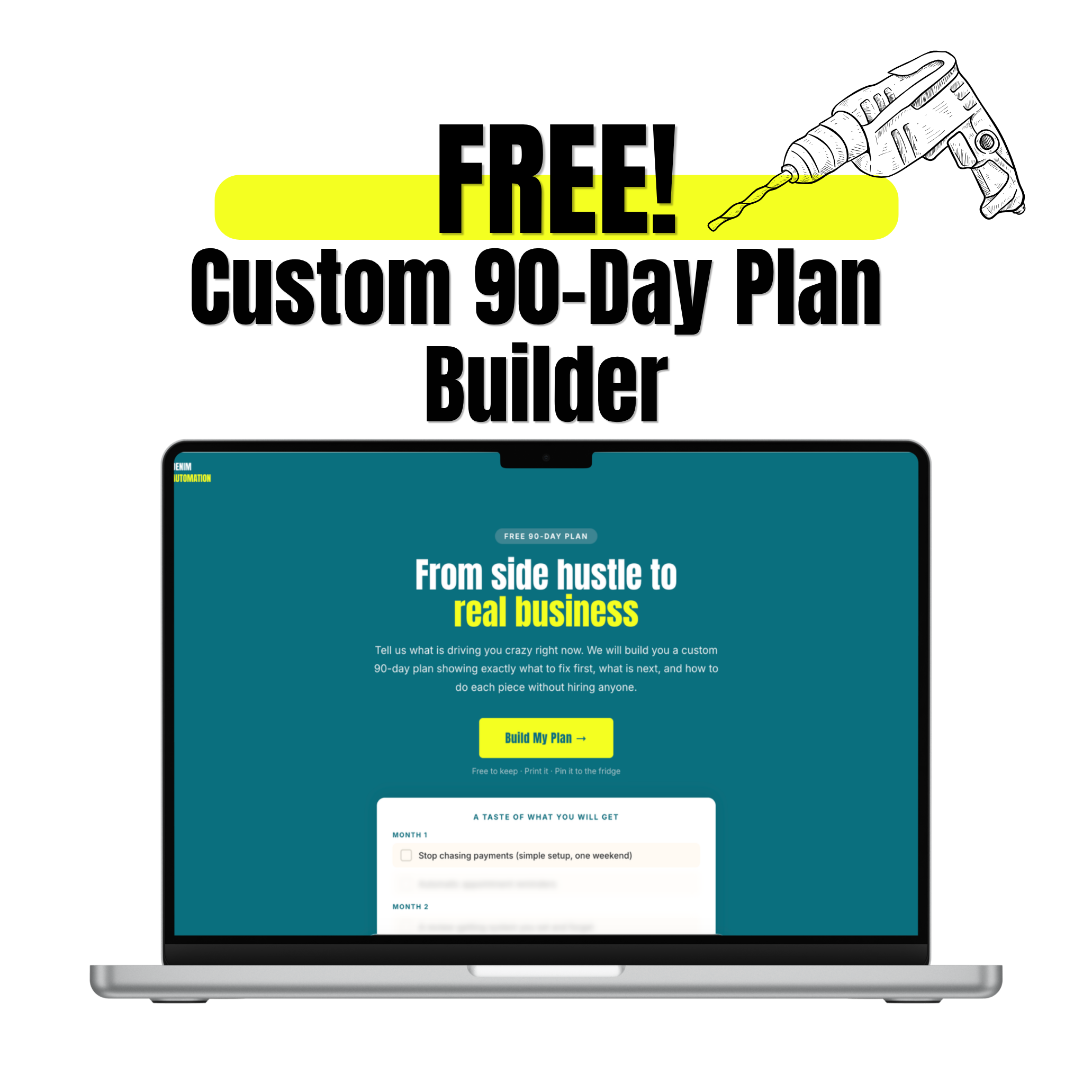 90-Day Automation Game Plan — free download mockup