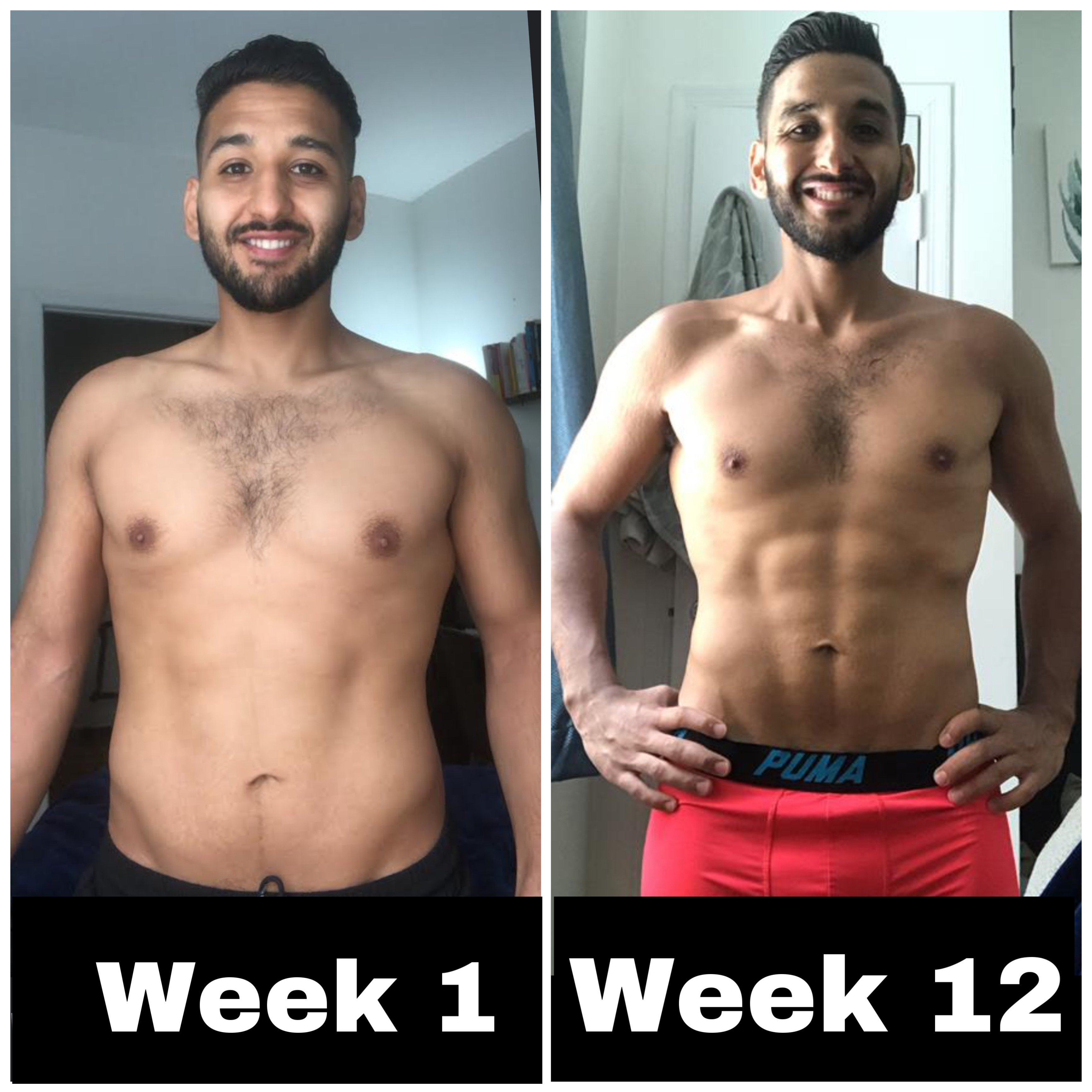 Before and after transformation