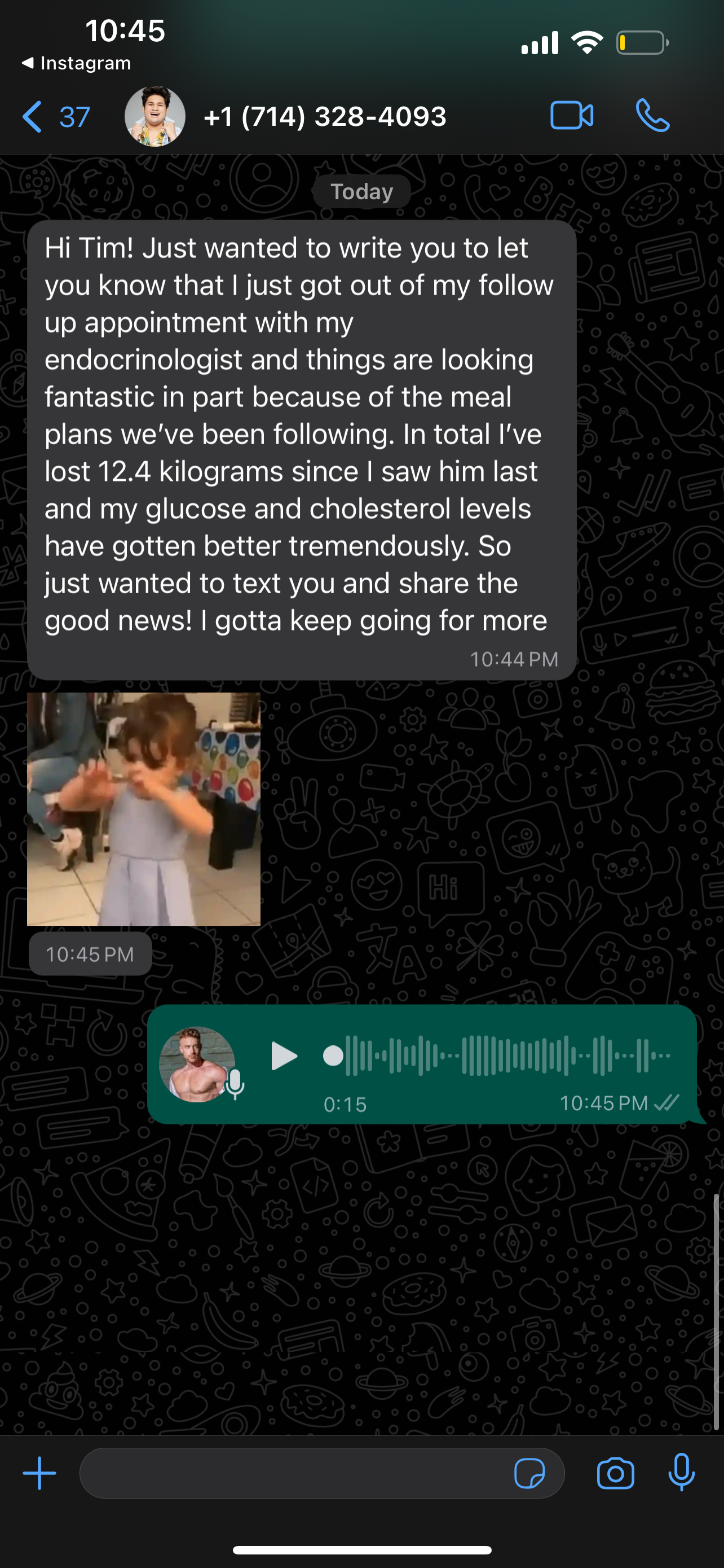 Testimonial conversation