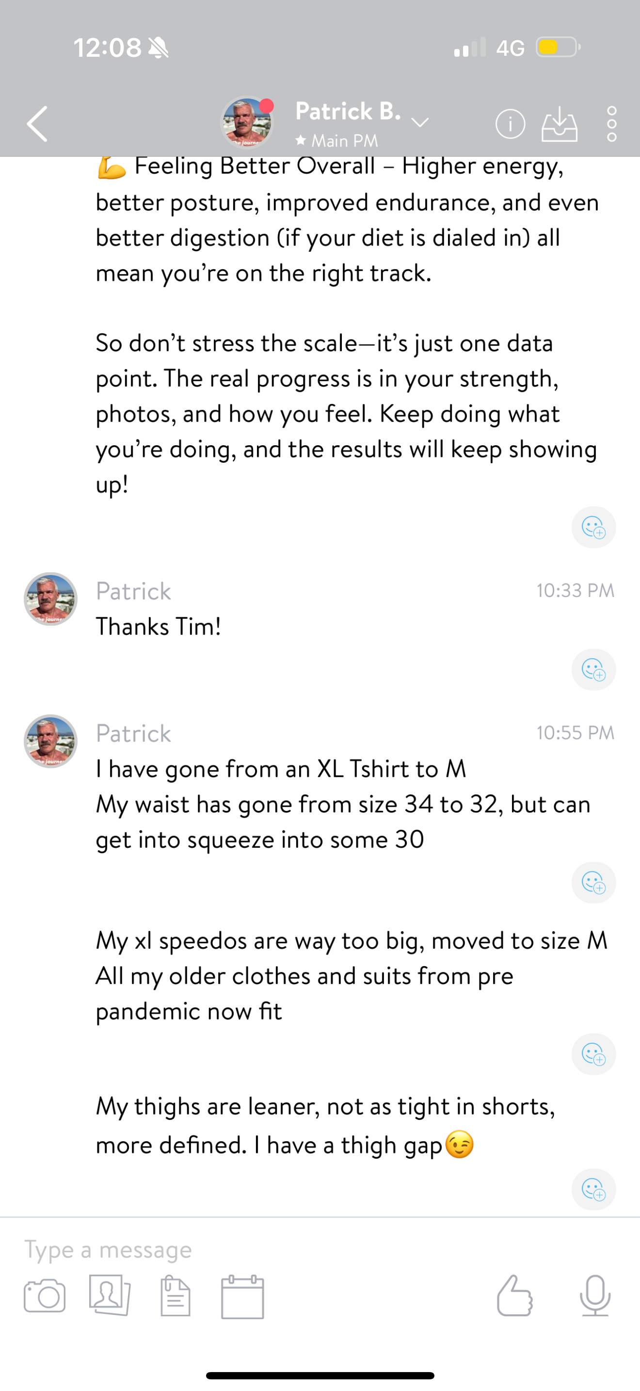 Testimonial conversation
