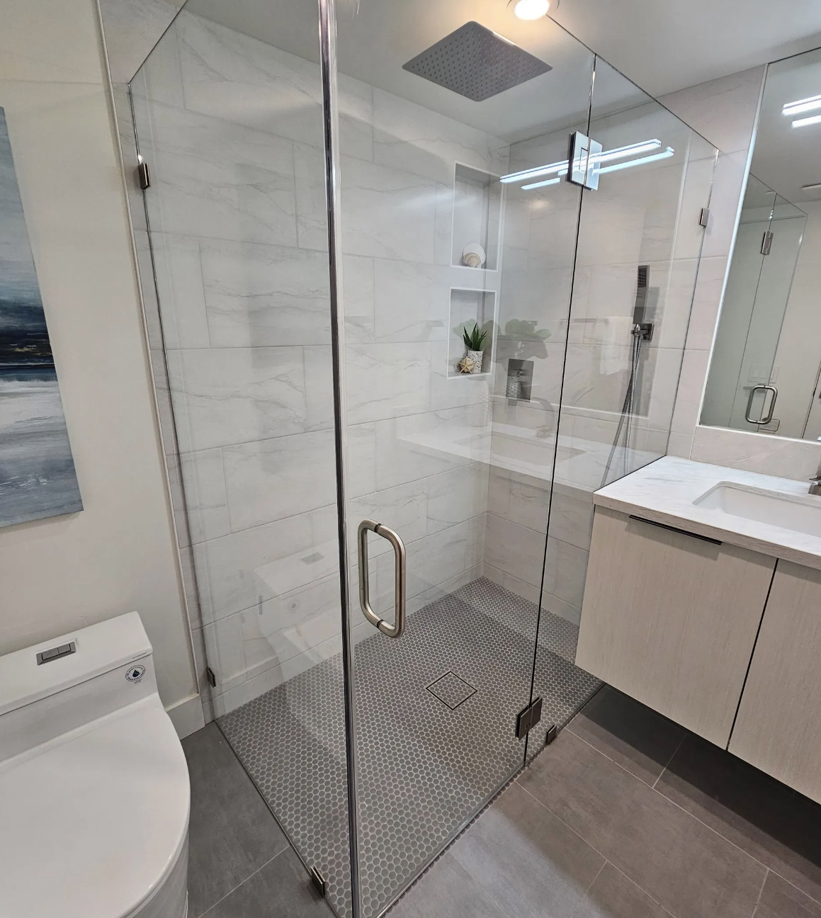 Luxury bathroom remodel by Cali Dream Remodeling