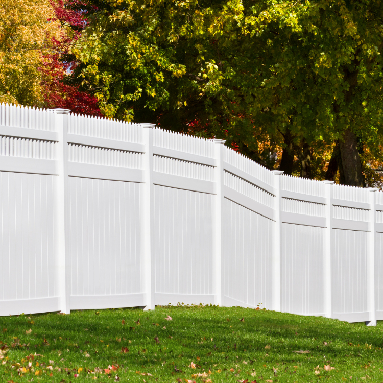 private white vinyl fence