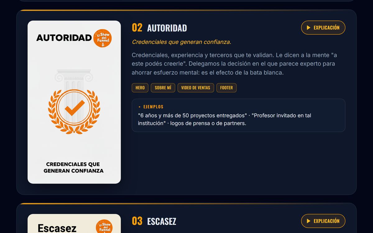 Cada naipe con su explicación y sus ejemplos