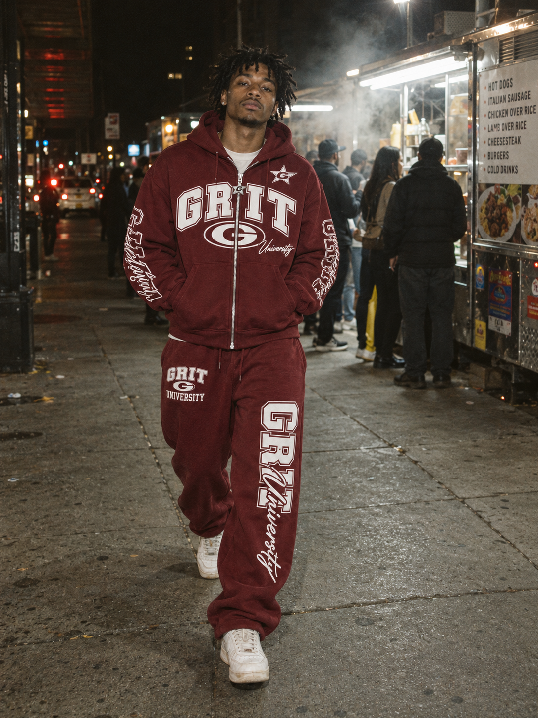 Maroon / White — Lookbook