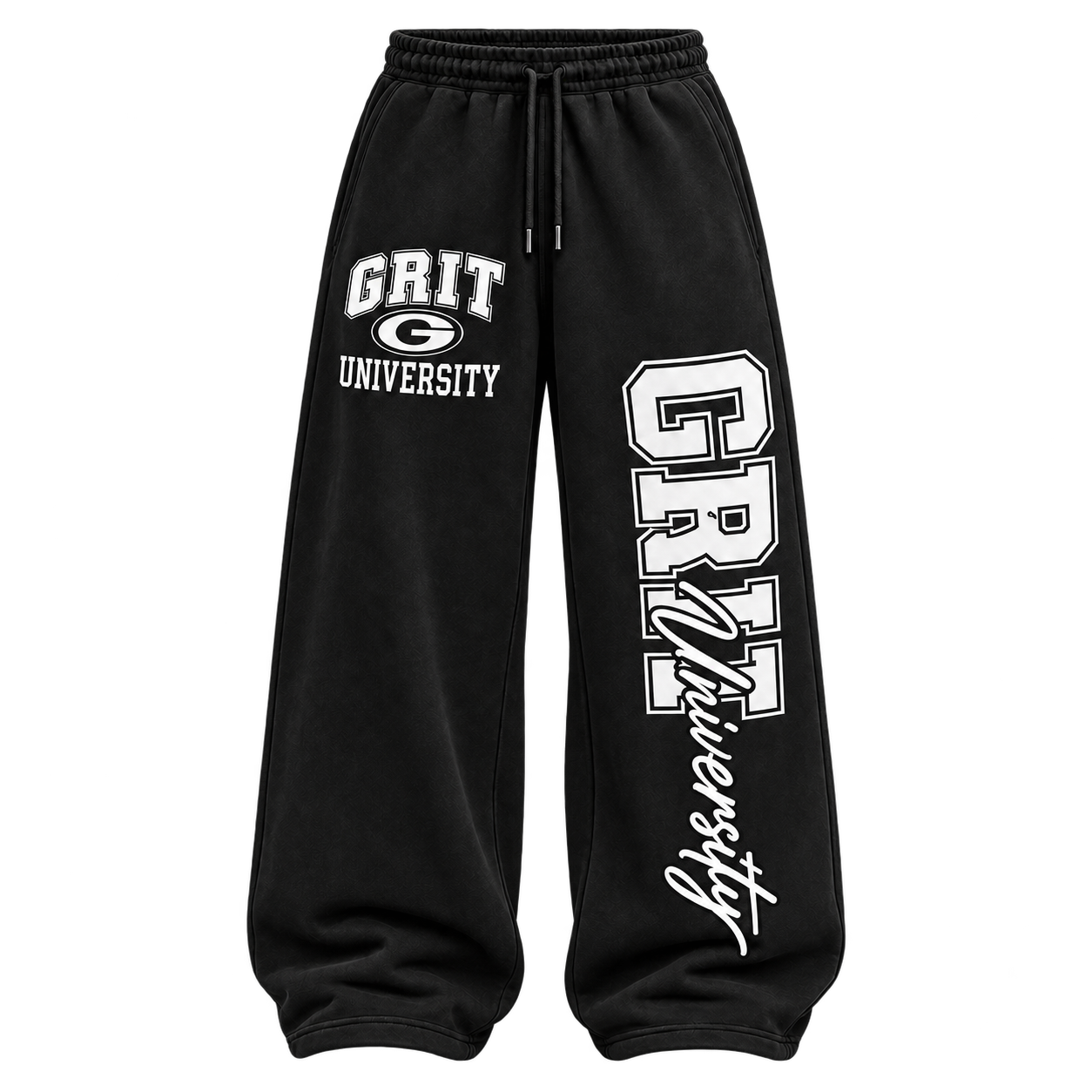 GRIT University Sweatpants — Black / White