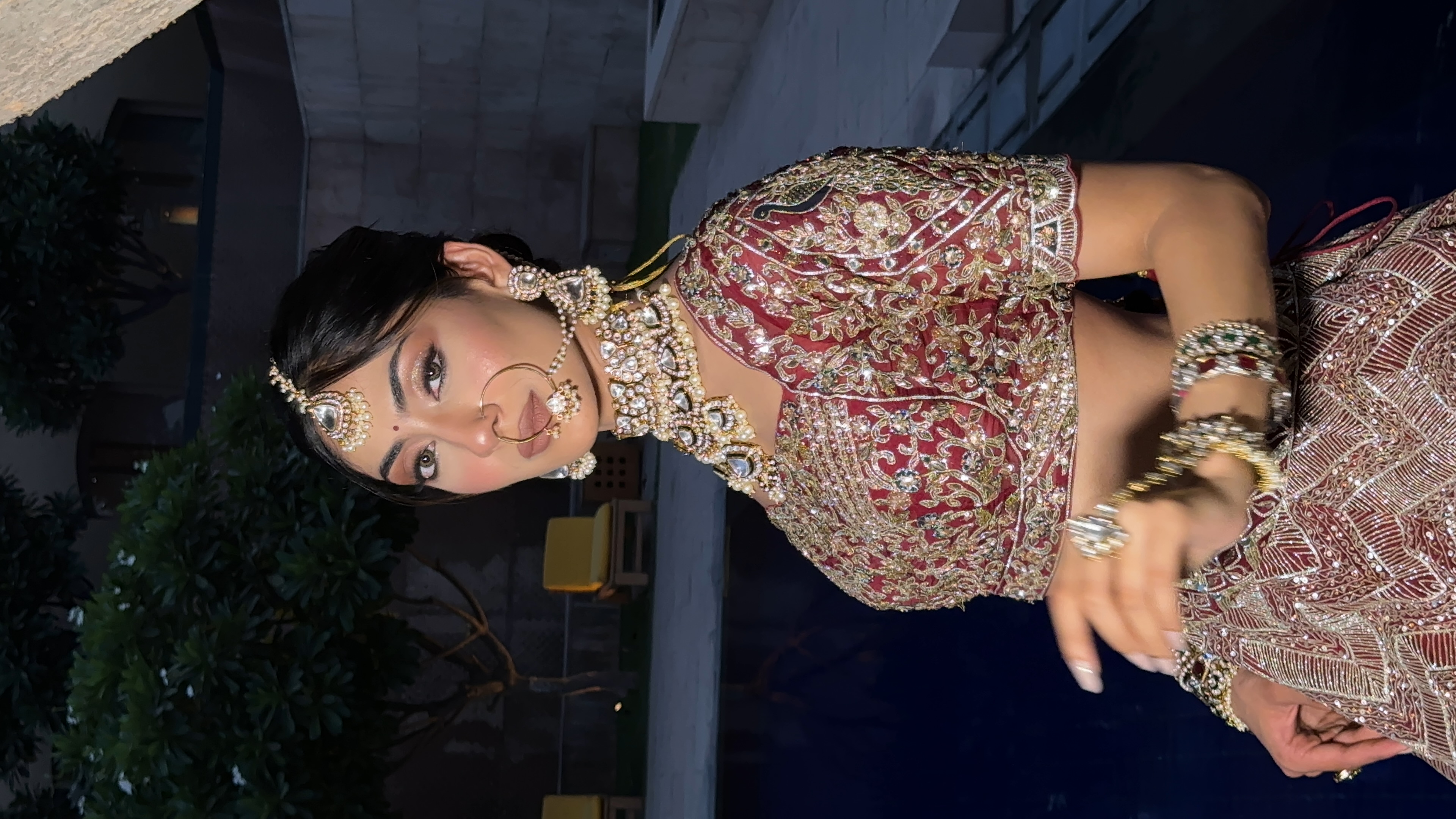 A client wearing a Sonika makeup look