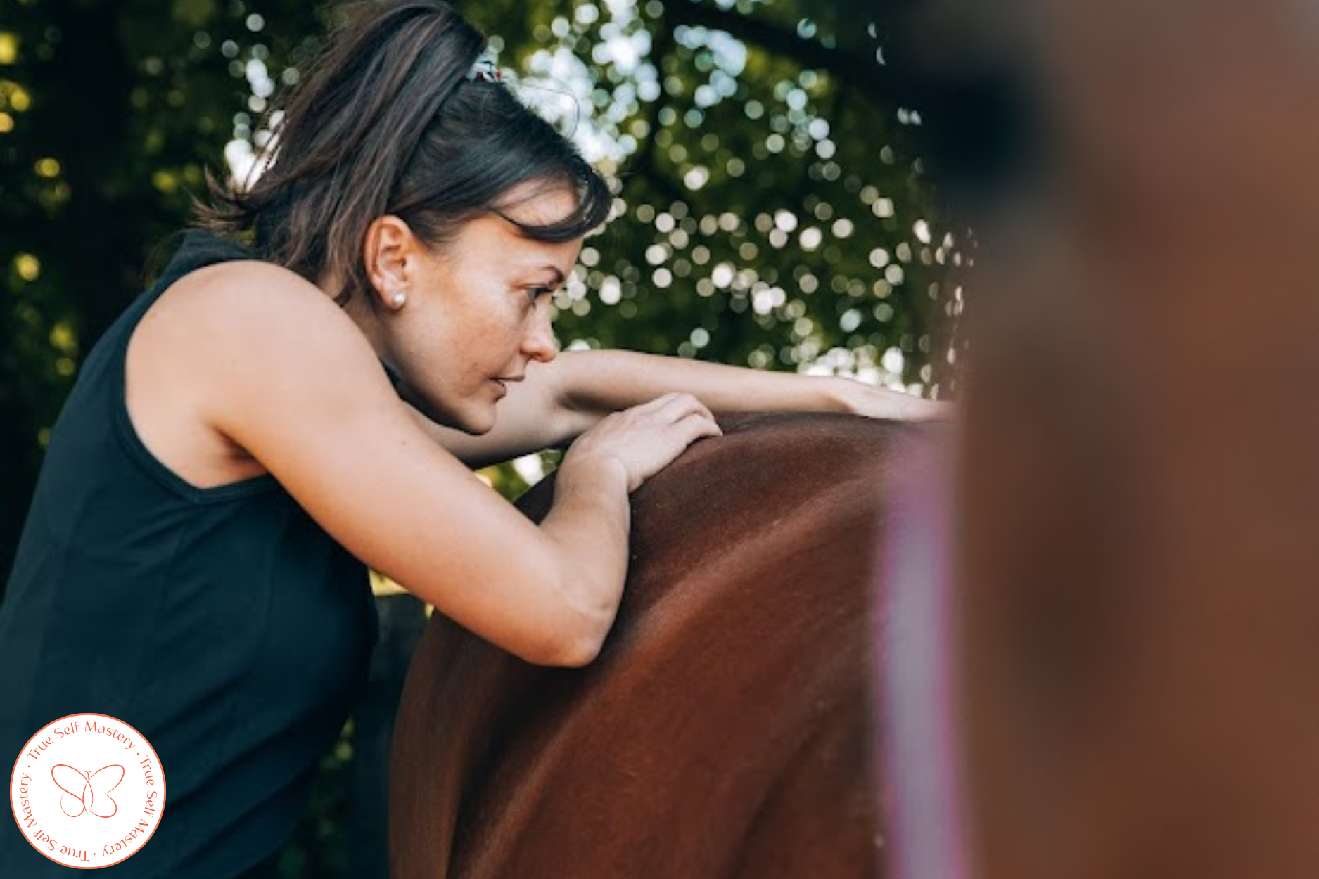 Nika Vorster treating a horse