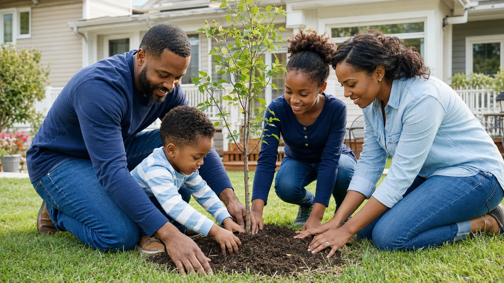 A family enjoying time together